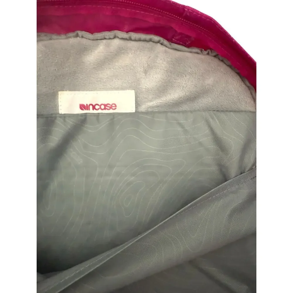 “INCASE” Laptop Backpack Fuchsia Pink Softside Velvet Padded Inside Backpack 18”